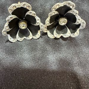 Screw back made in Germany floral earrings